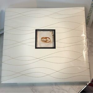 Wedding Scrapbook, White and Gold with additional pages, New